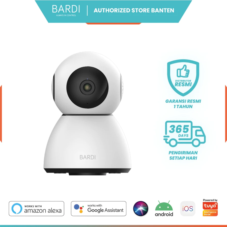BARDI Smart IP Camera CCTV Indoor Wifi PTZ 360 3MP 1080P Wireless Pantau Jarak Jauh lewat HP
