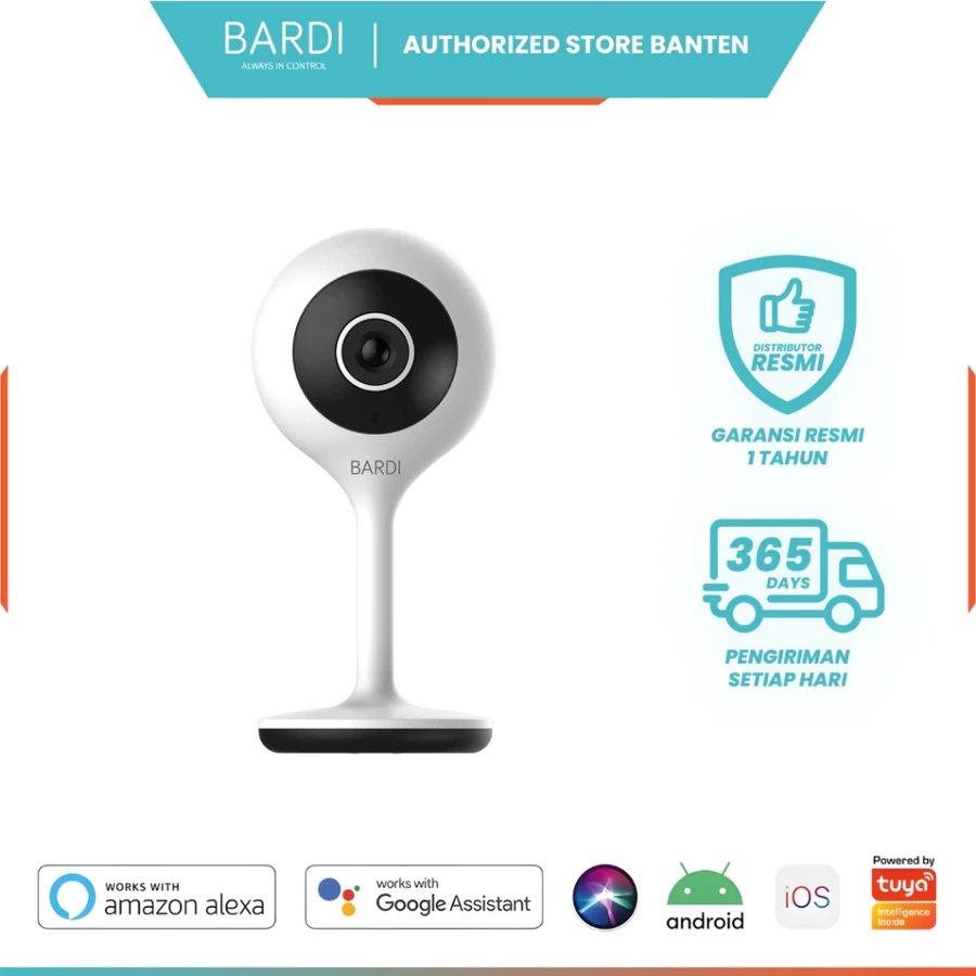BARDI Smart IP Camera Indoor Static 1080HD CCTV WiFi IoT Home Automation Baby Monitor Kamera Pantau Jarak Jauh Wireless Dua