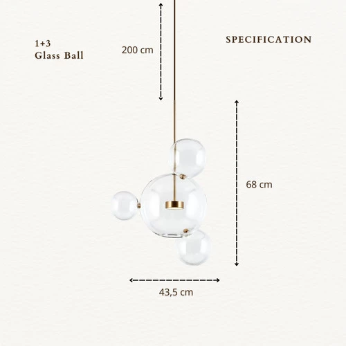 Mickey Chandelier Nordic Bubble Ball Lamp Restaurant Modern
