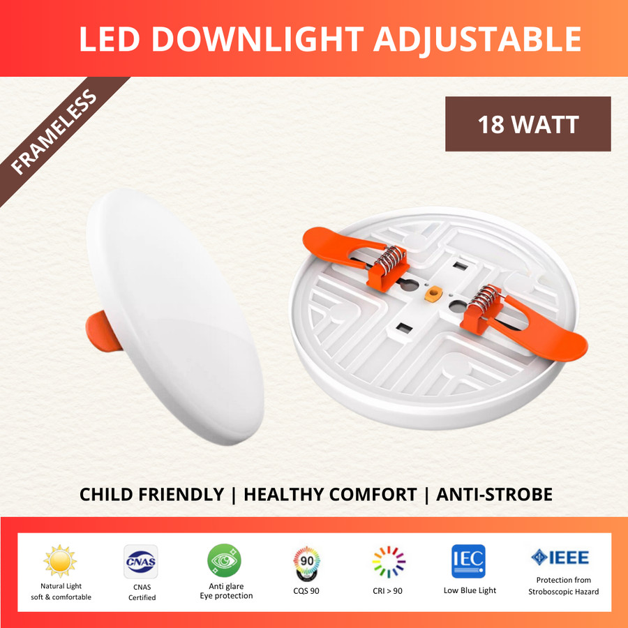 Downlight LED Adjustable | Lampu Tanam Plafon | Lampu Langit-Langit | Lampu Sorot