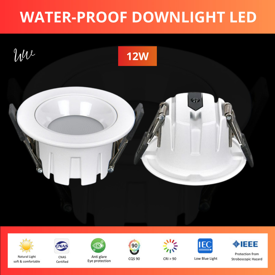 Lampu Sorot Water Proof Downlight Spotlight LED | Lampu Plafon Anti Air Debu | Lampu Kamar Mandi Kolam Renang Outdoor