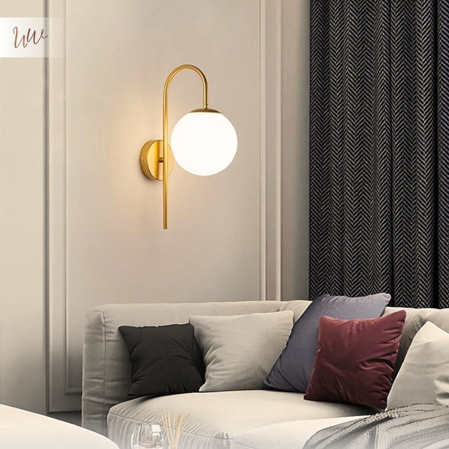 Lampu Dinding Tidur Circle Gold Nordic Style Wall Lamp