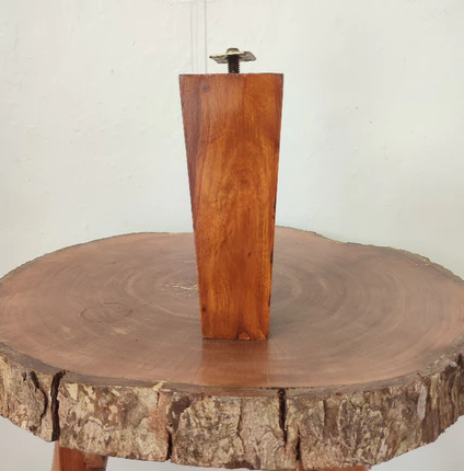 WOODENESIA Kaki Sofa Kotak Piramid Dipan Bahan Lemari Kayu Mahoni Asli 15cm