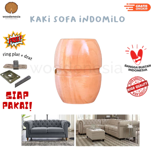 WOODENESIA Kaki springbed kursi sofa divan guci kayu