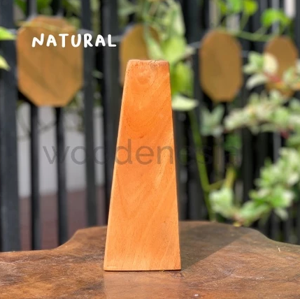 WOODENESIA Kaki Sofa Kotak Piramid Dipan Bahan Lemari Kayu Mahoni Asli 15cm