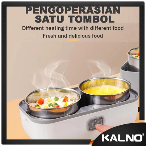Electric Lunch Box Ver 2 dengan 2 tingkat sudah termasuk 4 tempat makan / 1 tingkat 2 tempat makan 