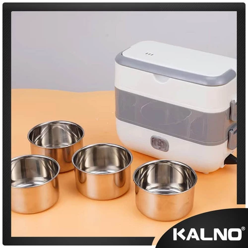 Electric Lunch Box Ver 2 dengan 2 tingkat sudah termasuk 4 tempat makan / 1 tingkat 2 tempat makan 