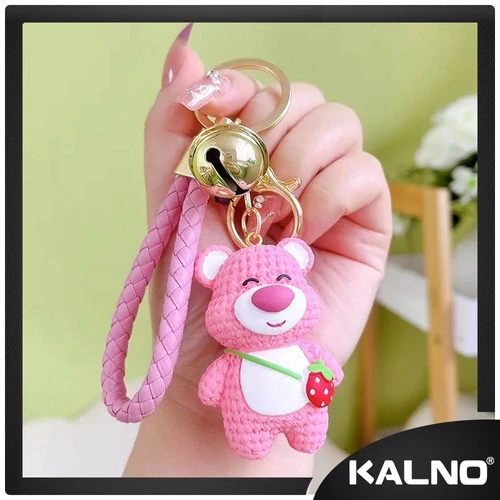 Jual Gantungan Kunci Motor Mobil Keychain Karakter Beruang Pink