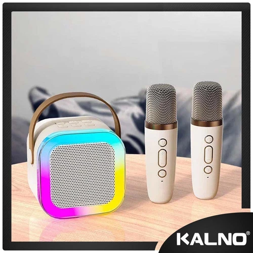 Karaoke sound system speaker bluetooth dilengkapi dengan 2 buah mic atau 1 buah mic K12 -Mini Speaker Wireless