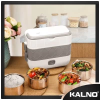 Electric Lunch Box Ver 2 dengan 2 tingkat sudah termasuk 4 tempat makan / 1 tingkat 2 tempat makan 