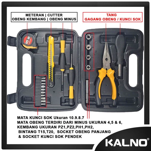 Toolkit box 22 - Toolset 22 Pcs Perkakas Sehari Hari TB022