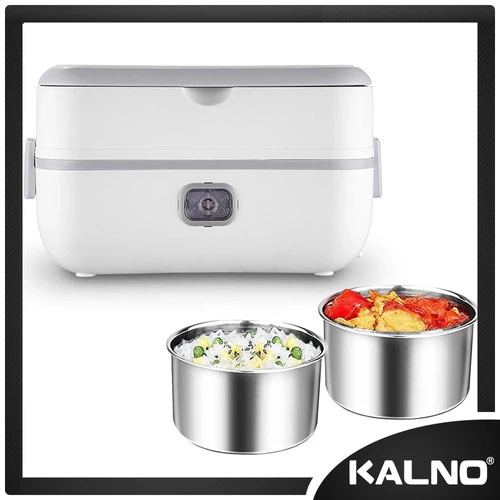 Electric Lunch Box Ver 2 dengan 2 tingkat sudah termasuk 4 tempat makan / 1 tingkat 2 tempat makan