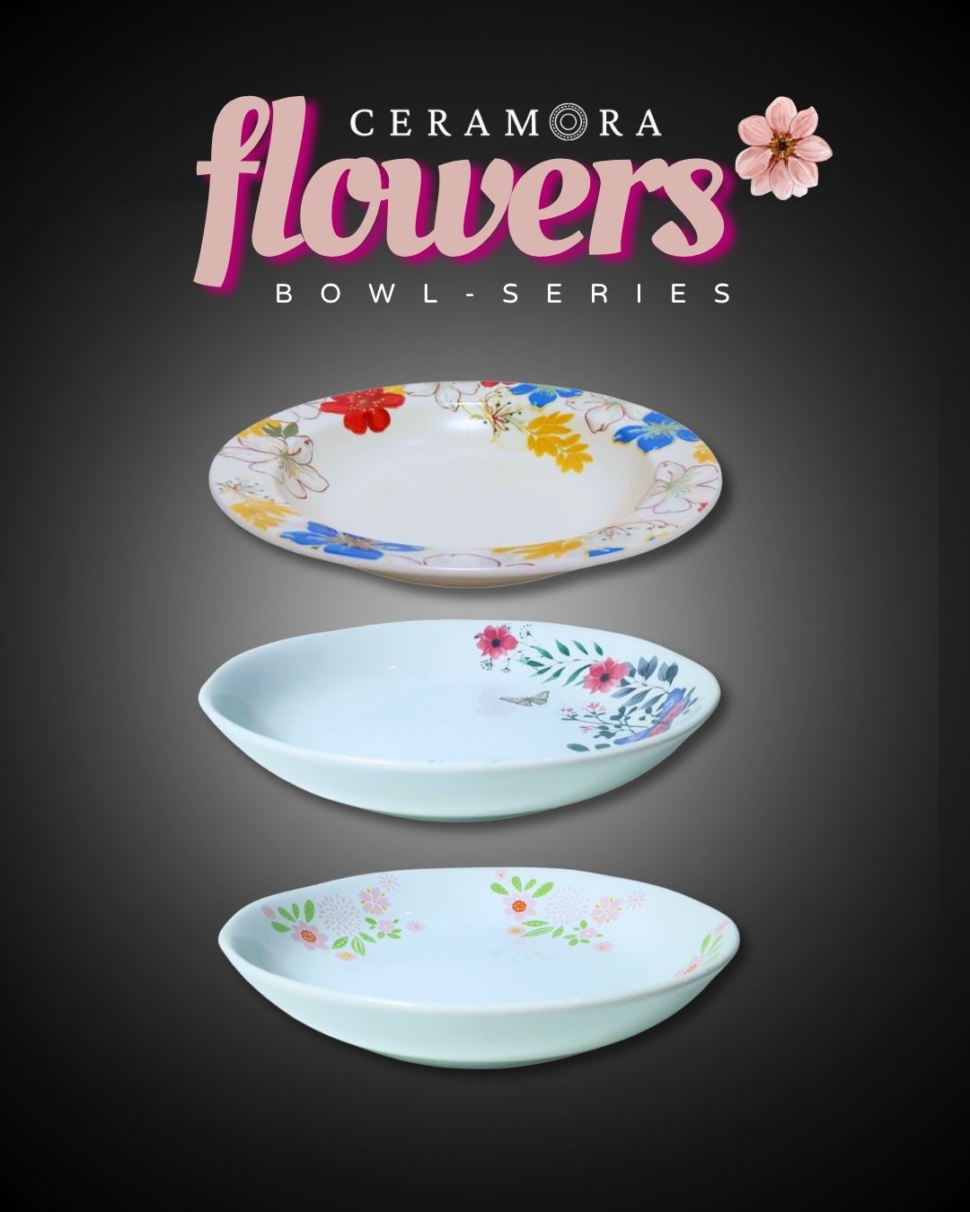 Ceramora Flowers Bowl Series