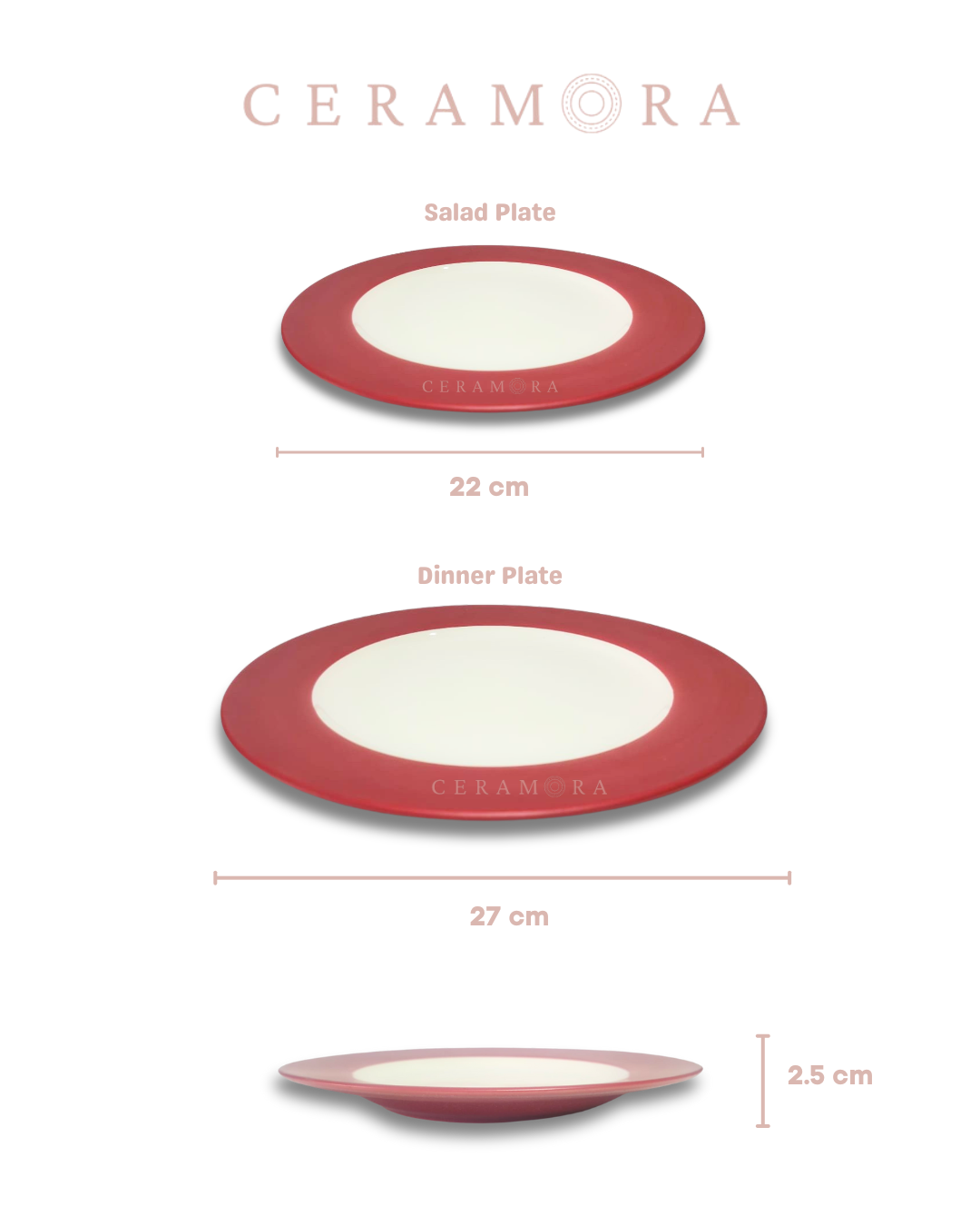 Ceramora White Lunar Maroon