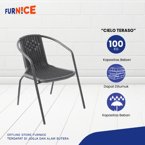 Set Meja Kursi Teras Besi Minimalis Cielo Teraso