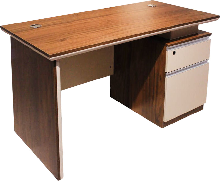 Furnice Charlotte Staff Desk Dark Walnut Meja Kantor