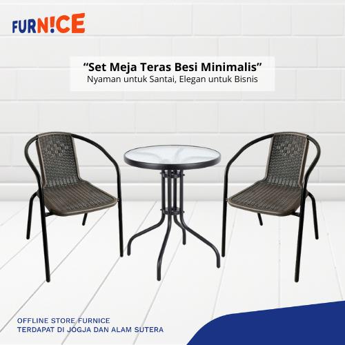 Set Meja Kursi Teras Besi Minimalis Cielo Teraso