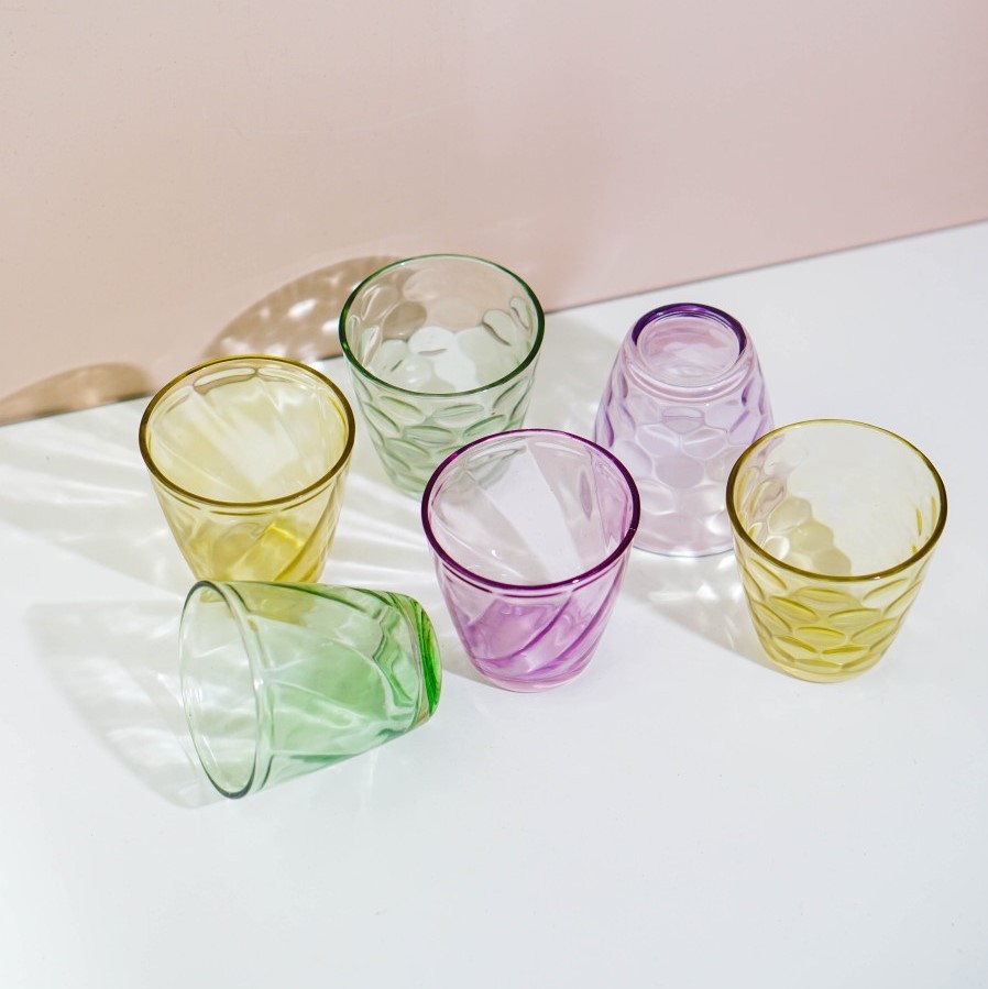 Glassware 240ml Color Cup 6 Pcs Set
