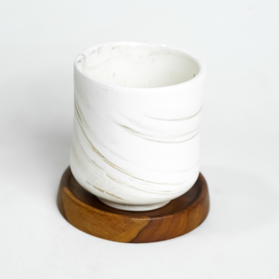 Furnice Nore Unhandle Mug Marble Brown