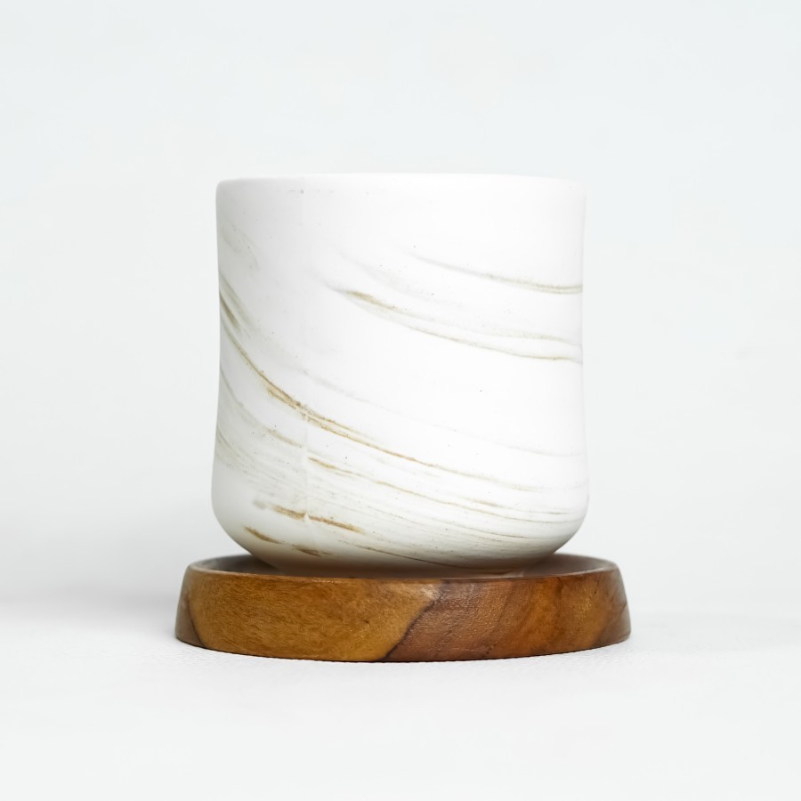 Furnice Nore Unhandle Mug Marble Brown