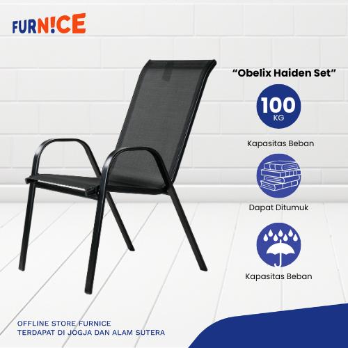Set Meja Kursi Teras Besi Minimalis Obelix Haiden