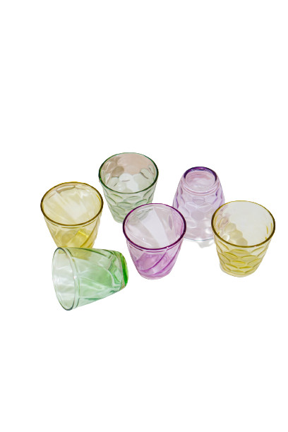 Glassware 240ml Color Cup 6 Pcs Set