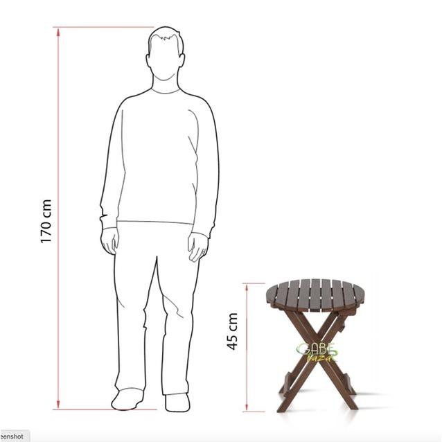 Meja Lipat Mini Kayu Jati Premium - Praktis untuk Piknik & Outdoor!