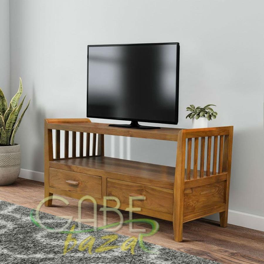 Meja Konsol TV Jati Model Jari-jari