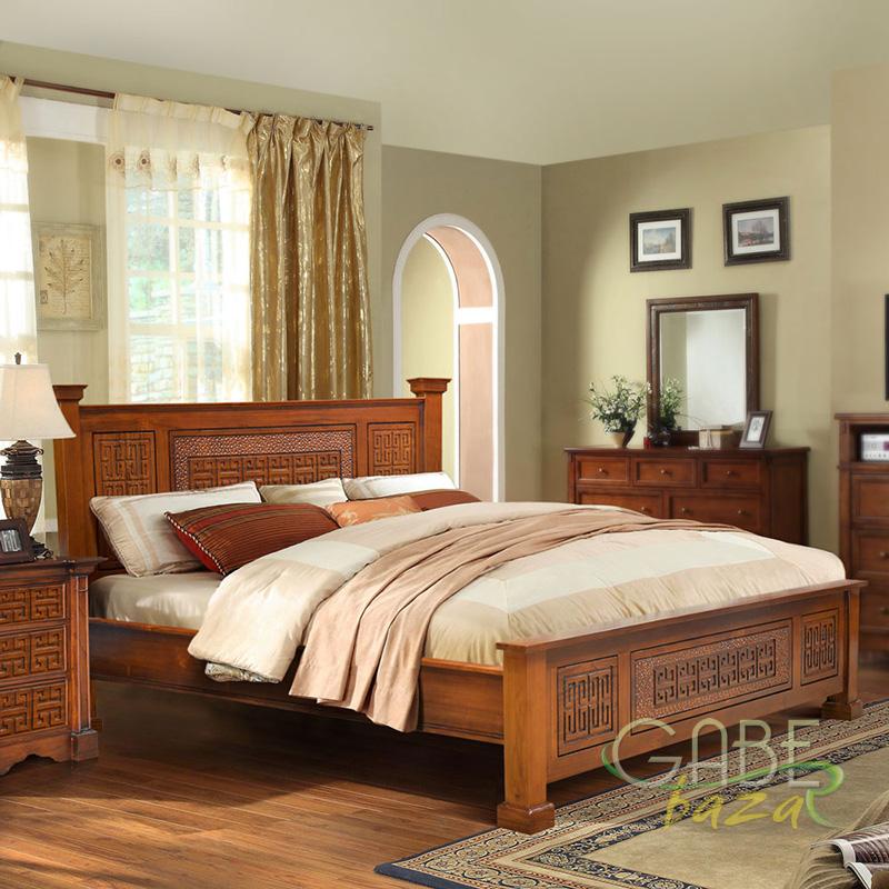 Tempat Tidur Jati Motif Oriental