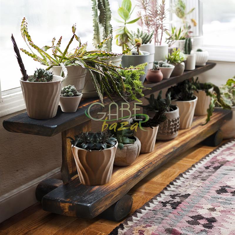 Rak Pot Bunga Kayu Mini utk Bu lily