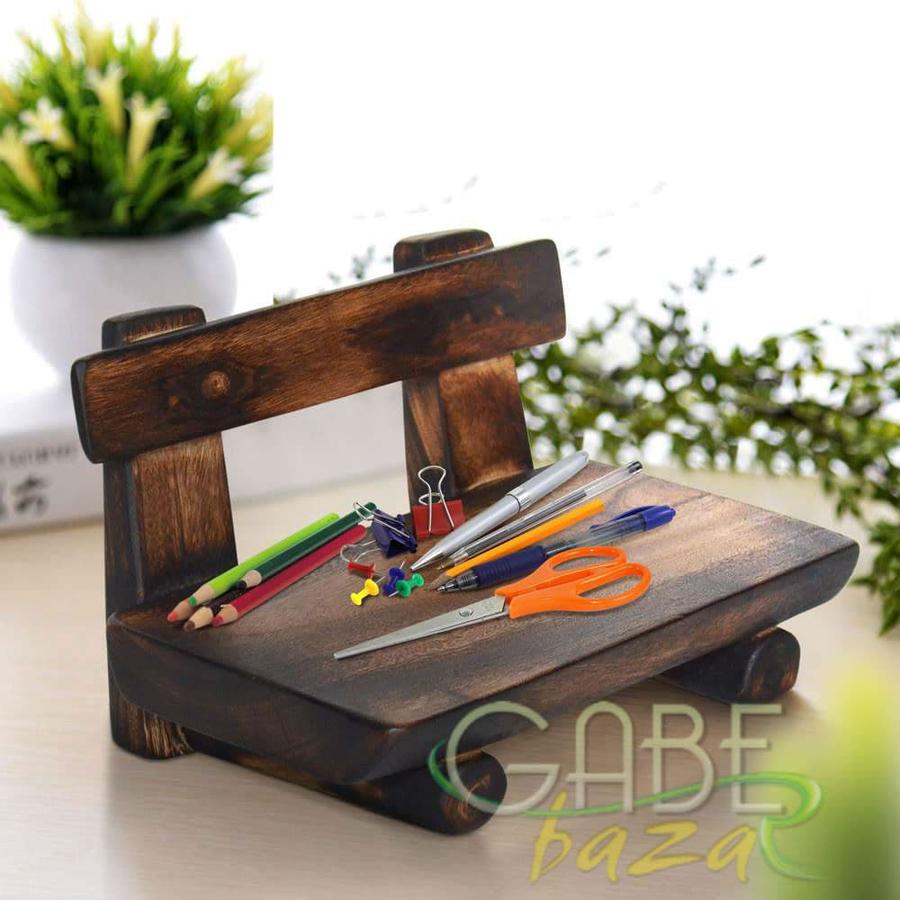 Rak Tempat Pensil Kayu Mini Unik