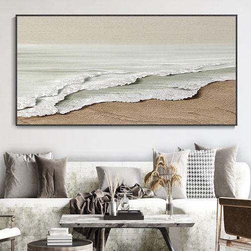 Lukisan Dinding pasir pantai aesthetic Modern art lukisan Kanvas