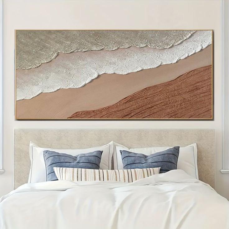 LUKISAN DINDING ABSTRAK PANTAI AESTHETIC MODERN ART Frame