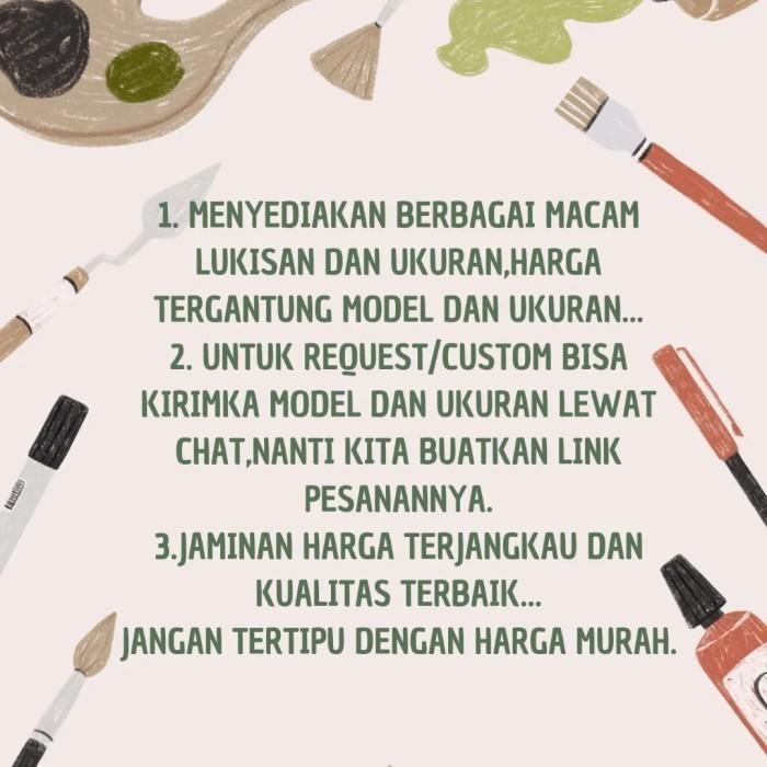 lukisan dinding abstrak bulat aesthetic lukisan kanvas 