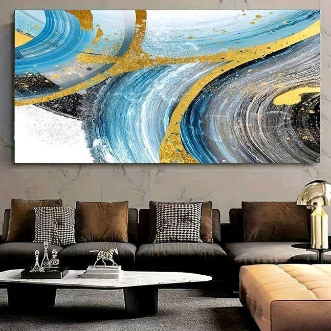 Lukisan Dinding Abstrak Aesthetic Modern Art Hiasan Dinding Frame