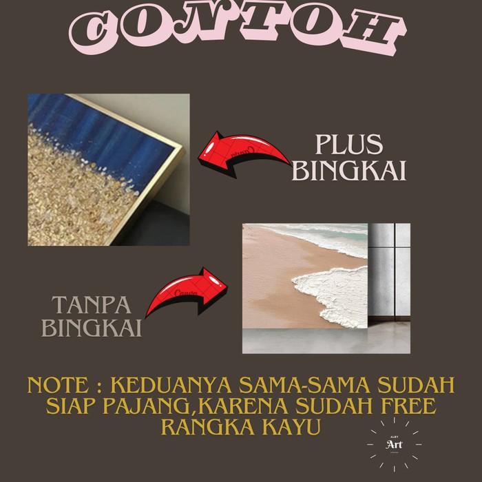 LUKISAN DINDING ABSTRAK PANTAI AESTHETIC MODERN ART Frame