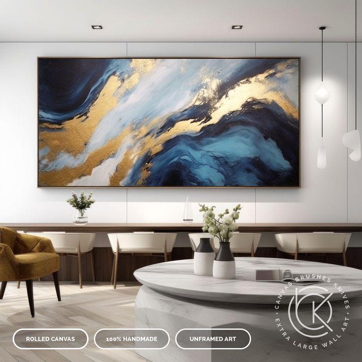 Lukisan dinding abstrak modern art lukisan kanvas painting art dekorasi rumah