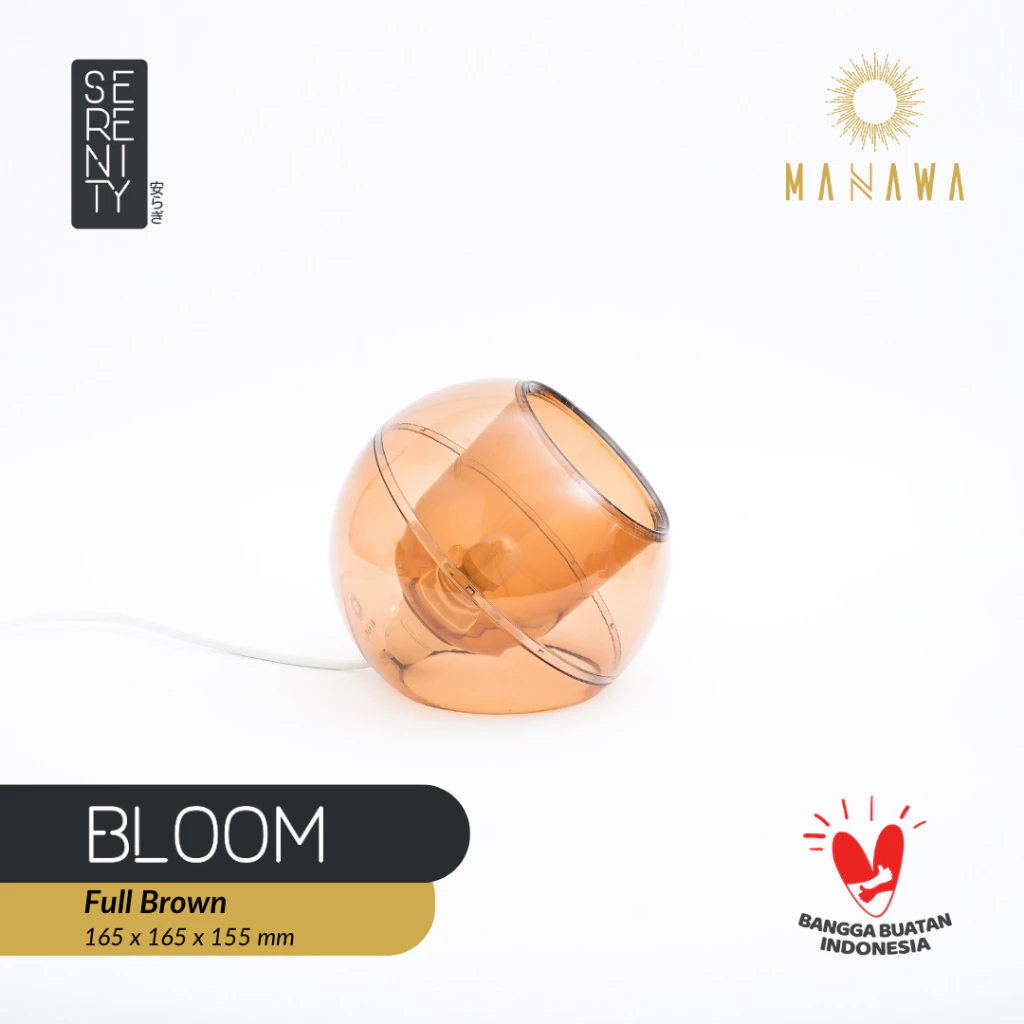 Manawa Bloom Lampu Meja - Brown FC