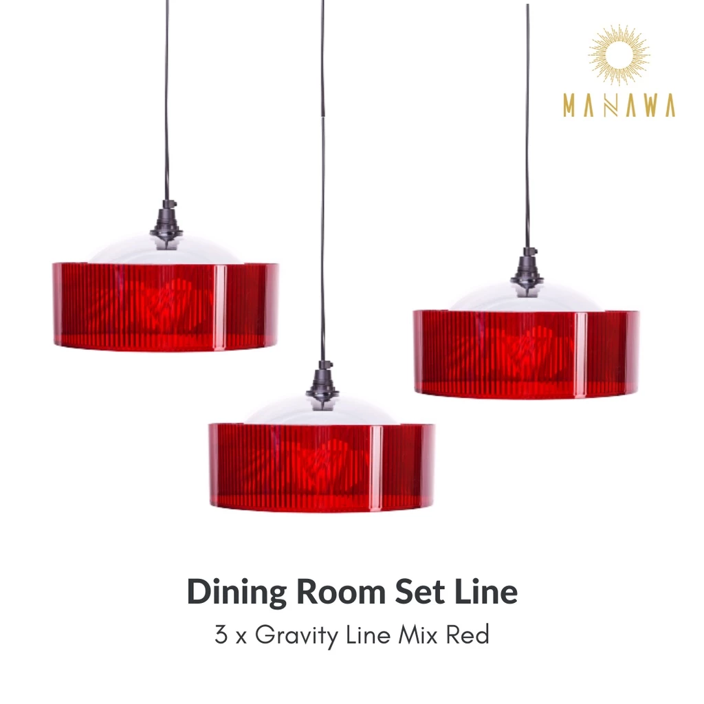 Manawa Dining Room Set Gravity Line Lampu Gantung 3