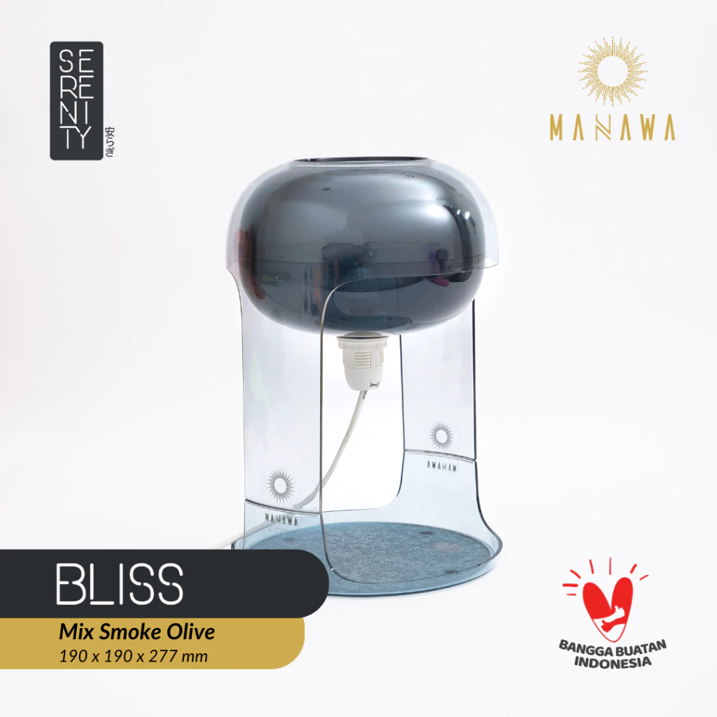 MANAWA LIVING Bliss Lampu Meja Mix Smoke Olive