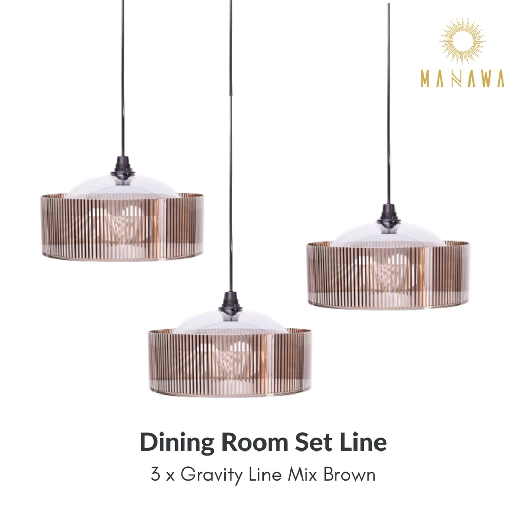 Manawa Dining Room Set Gravity Line Lampu Gantung 3