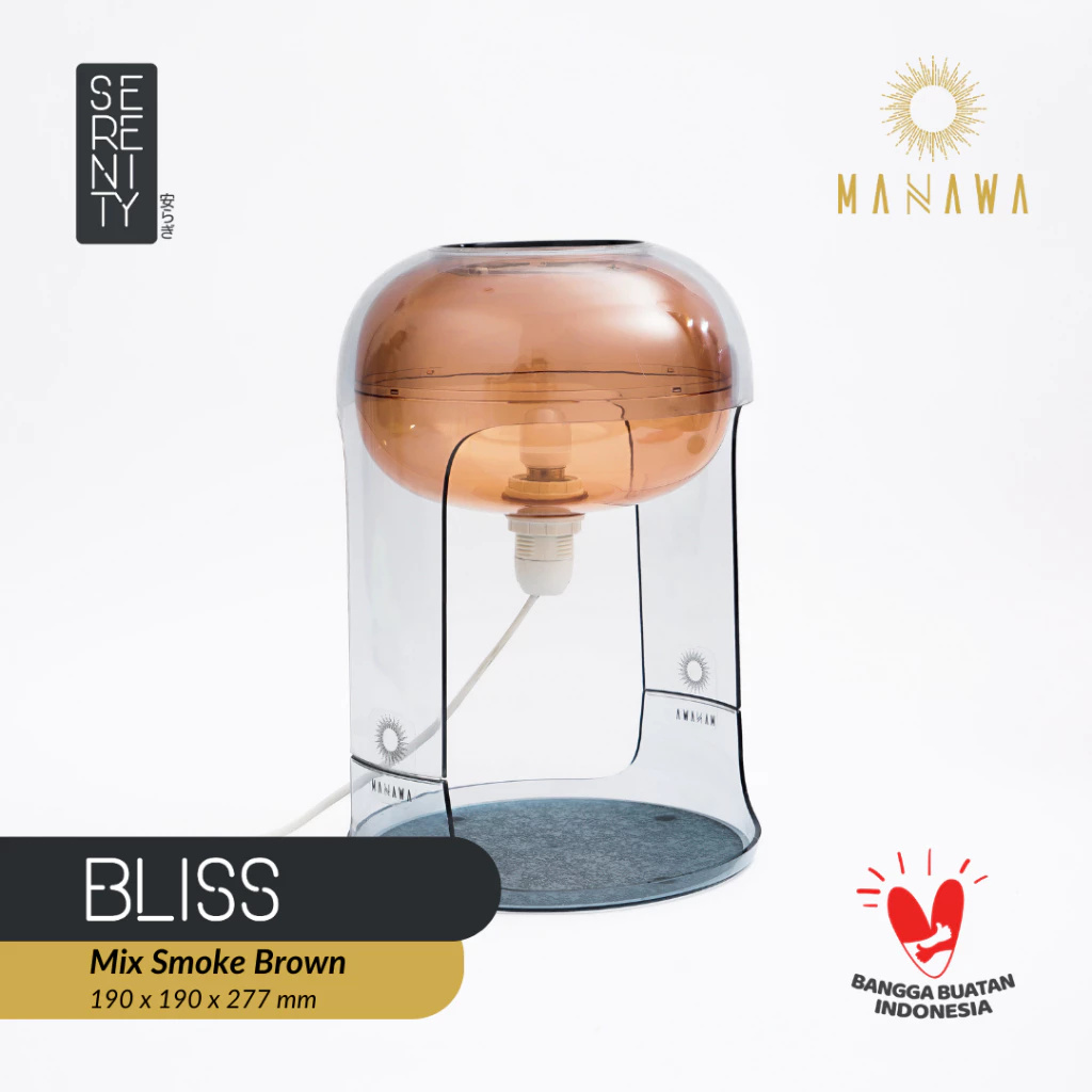 Manawa Bliss Lampu Meja Brown Mix Smoke Outer