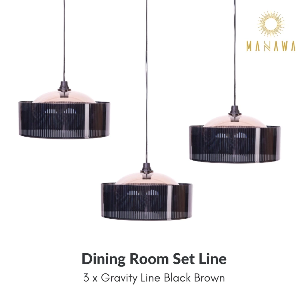 Manawa Dining Room Set Gravity Line Lampu Gantung 3