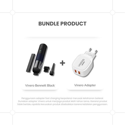 Vinero Bennett Portable Car Vacuum Blower HEPA Filter Free Accessories