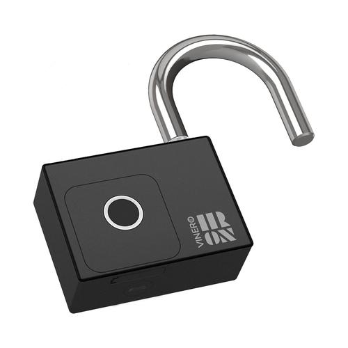 Vinero Iron Smart Padlock Fingerprint Bluetooth Water Resistant IP65