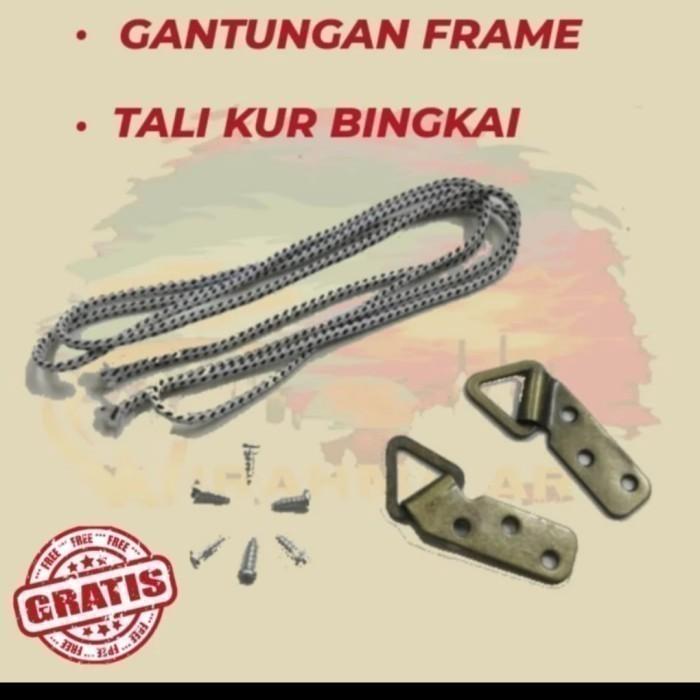 Lukisan dinding ruang tamu abstrak bulu gold modern art