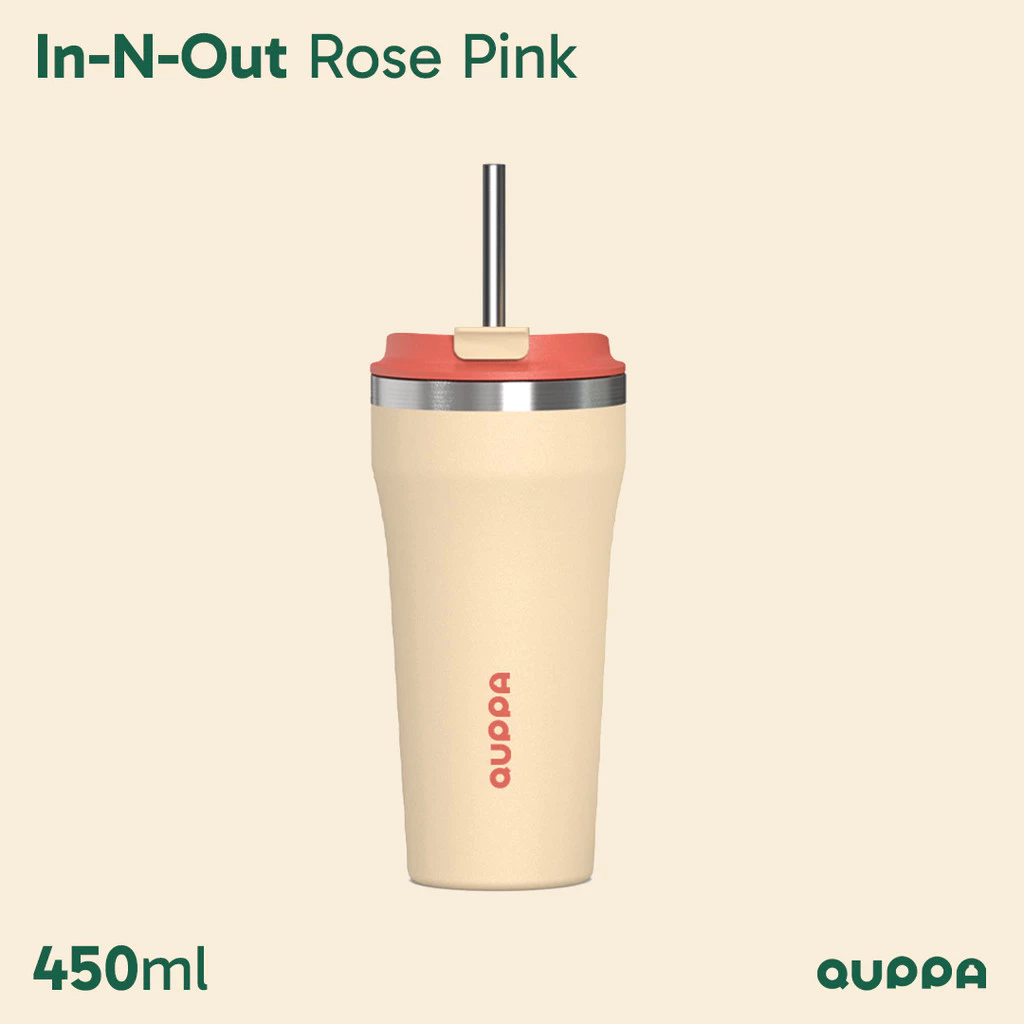 Quppa In-N-Out Rose Pink 480ml Botol Minum Thermos Tumbler