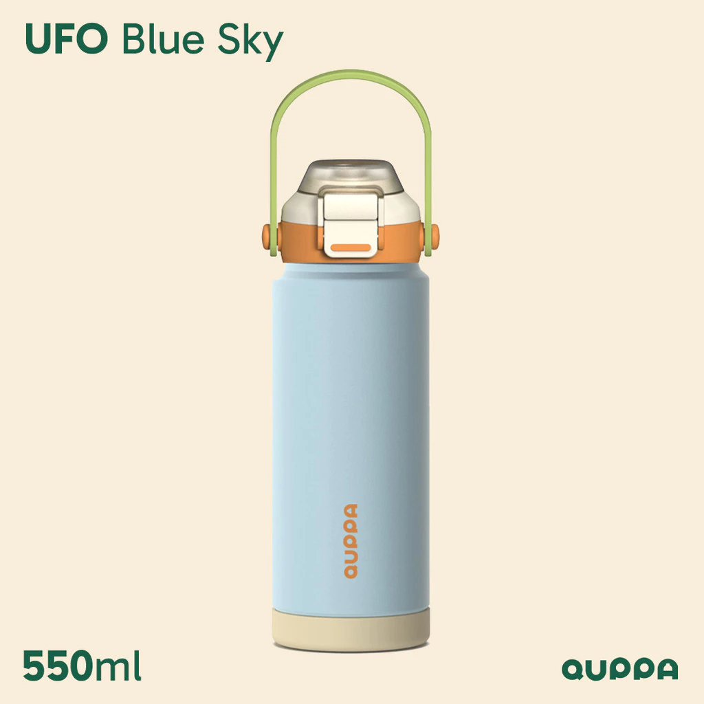 Quppa UFO Blue Sky 550ml Botol Minum Thermos Tumbler