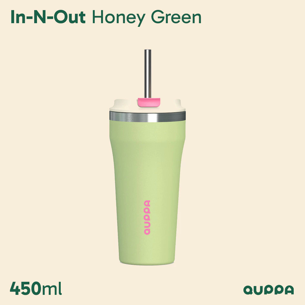 Quppa In-N-Out Honeydew Green 480ml Botol Minum Thermos Tumbler