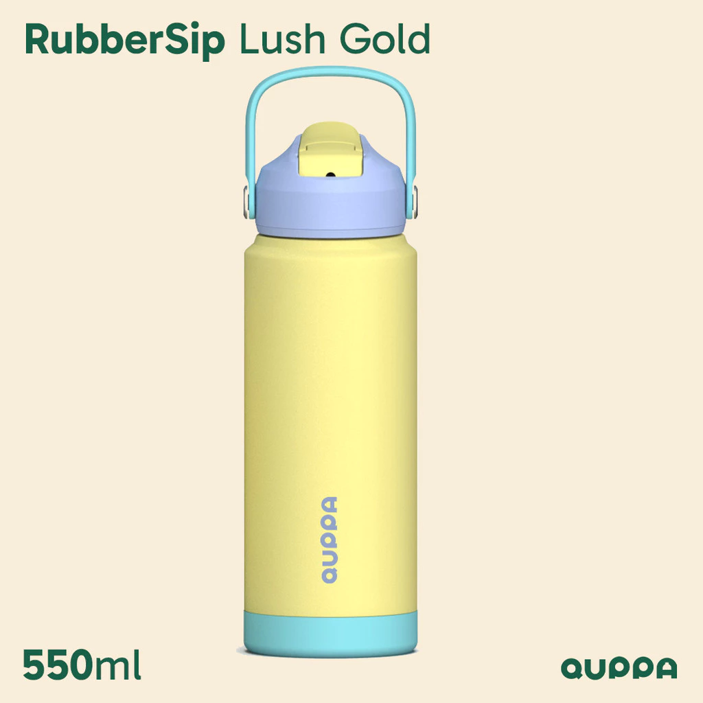 Quppa RubberSip Lush Gold 550ml Botol Minum Thermos Tumbler
